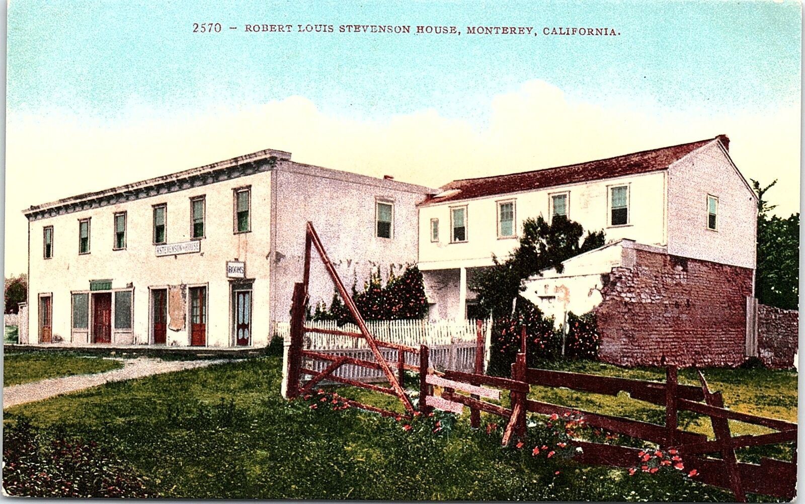 c1910 MONTEREY CALIFORNIA ROBERT LOUIS STEVENSON HOUSE UNPOSTED POSTCARD 41-246
