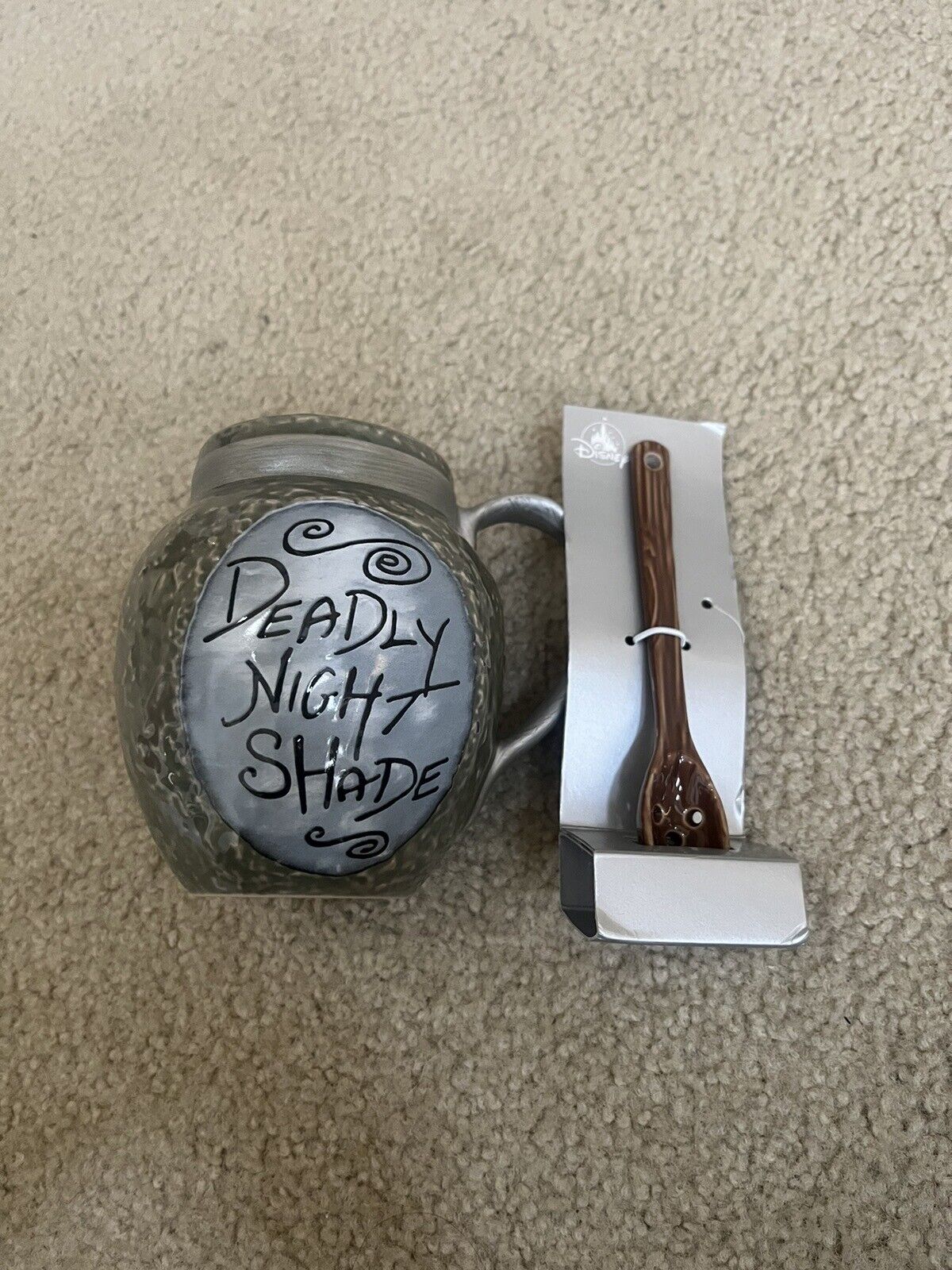 Disney The Nightmare Before Christmas Jack Deadly Night Shade Mug with Spoon NEW