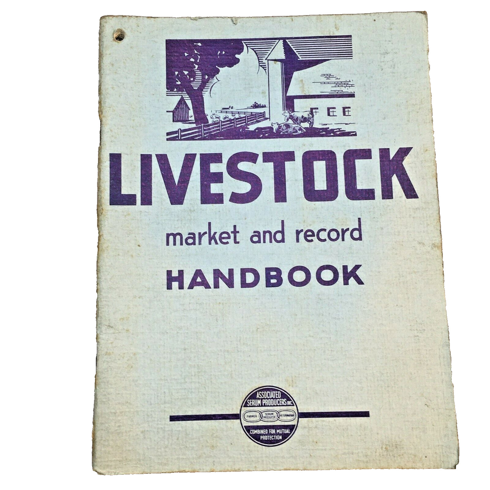 Vintage Agricultural Advertising for Associated Serum 1935 Livestock Handbook