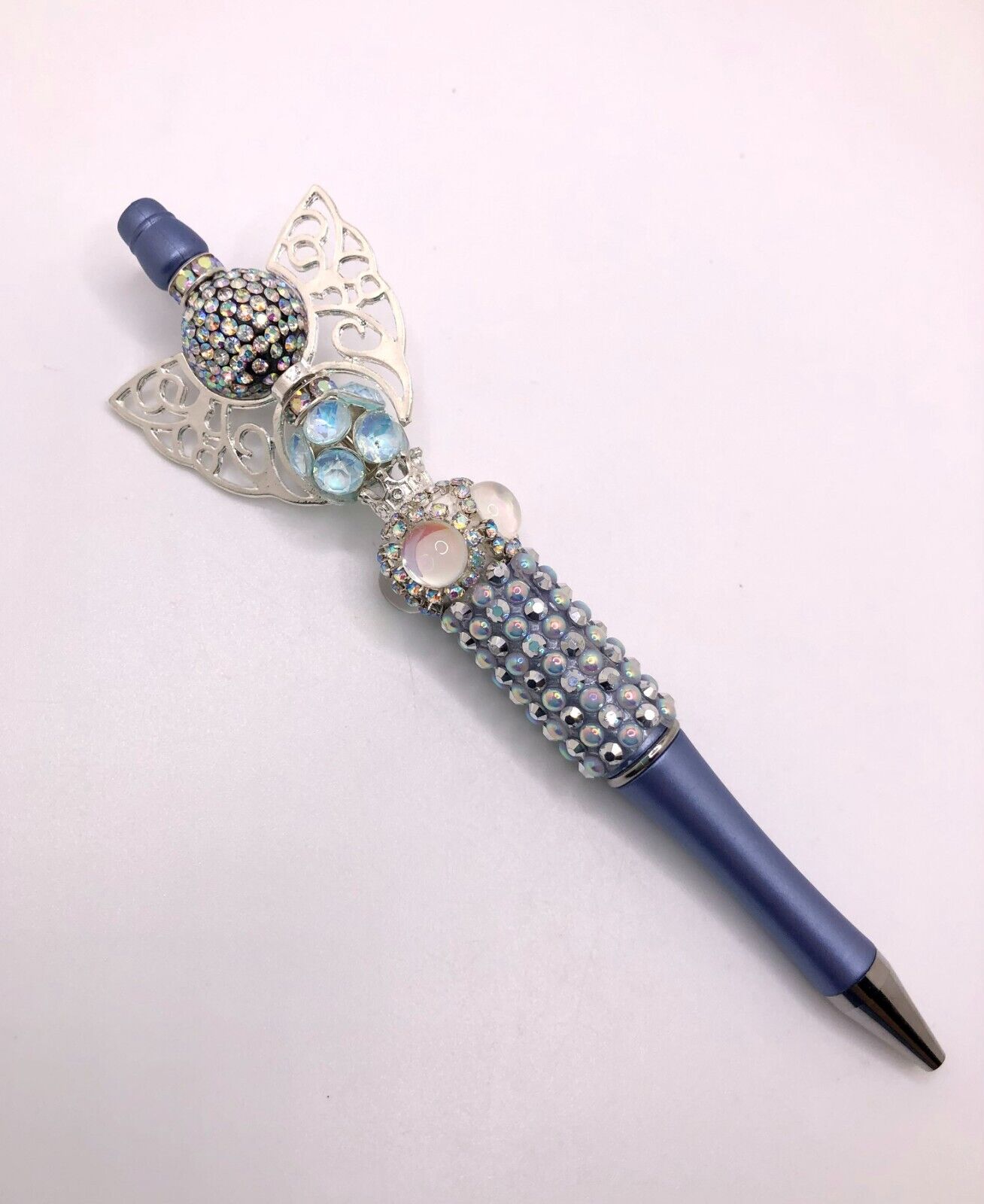 Fancy Beaded Pen Bling One of a Kind Flower Gift Butterfly Angel Wings PG5