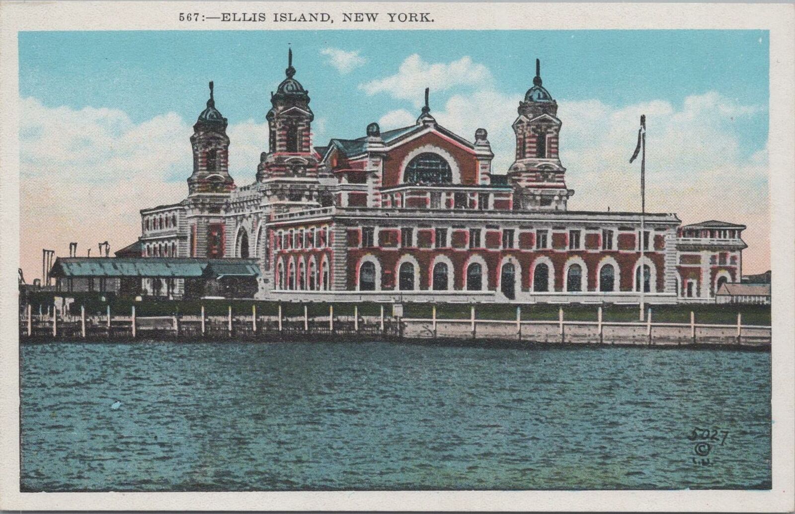 Postcard Ellis Island New York NY 