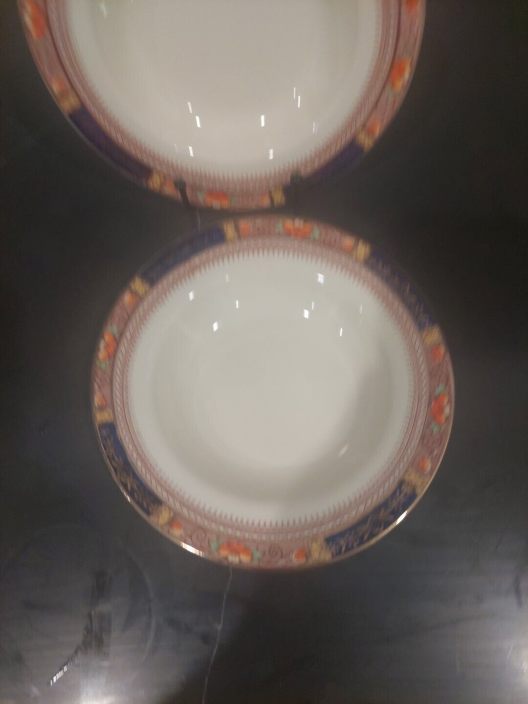 2 J. & G. Meakin Queen Mary Pattern Soup Bowls