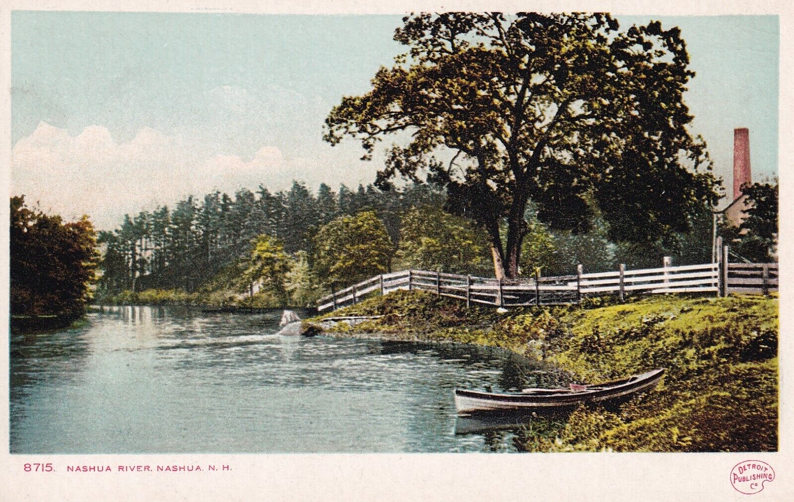 Postcard NH Nashua New Hampshire Nashua River c.1905 H26