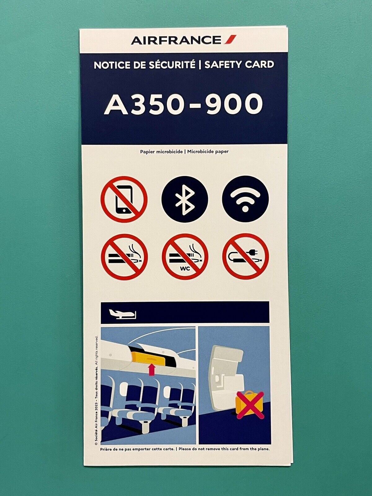 2023 AIR FRANCE SAFETY CARD — AIRBUS 350