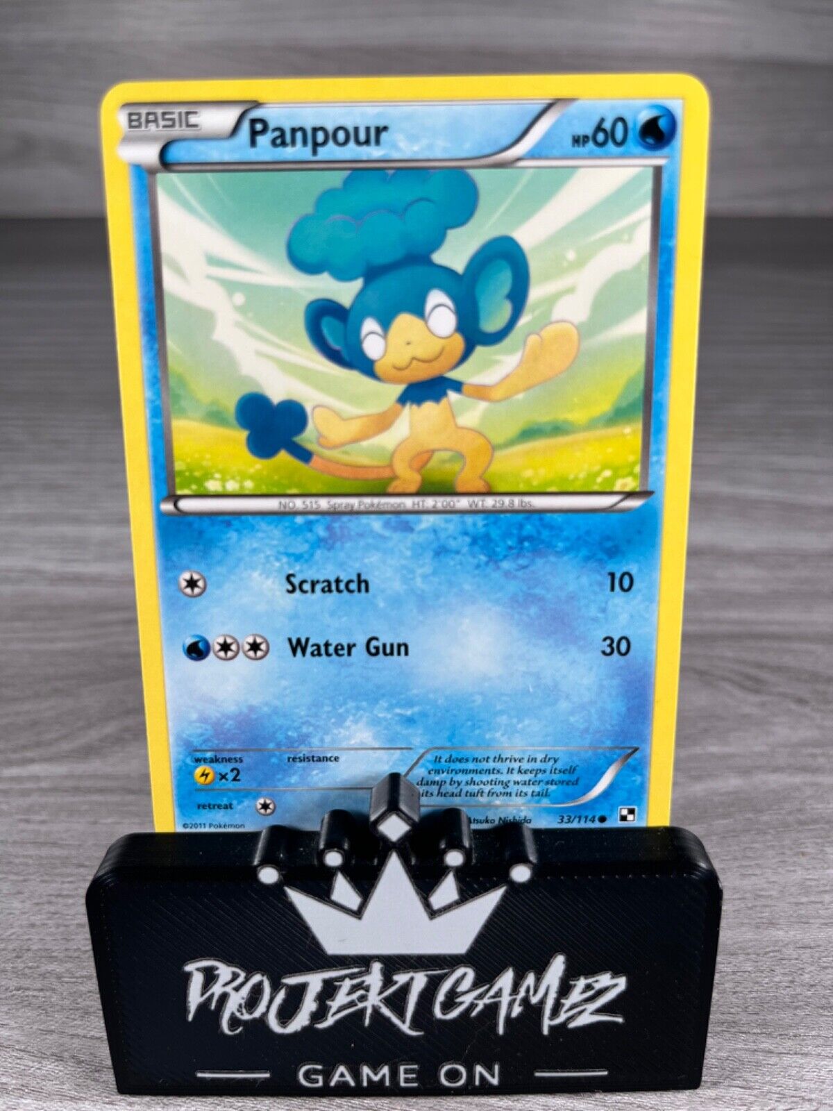 Panpour 33/114 Black White Pokemon Trading Card TCG