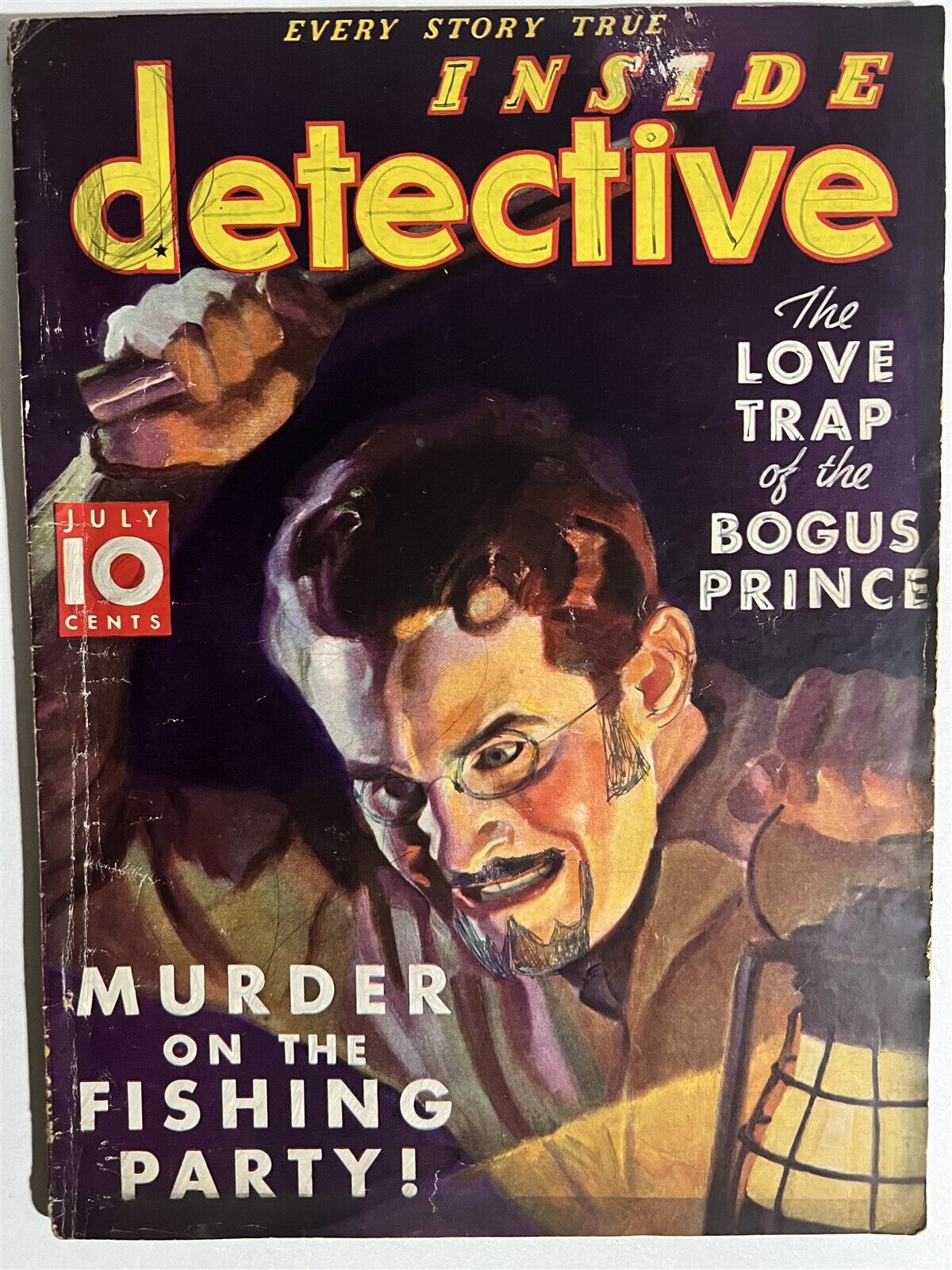 INSIDE DETECTIVE MAGAZINE JULY 1935 REAL CRIME MYSTERY MAGAZINE