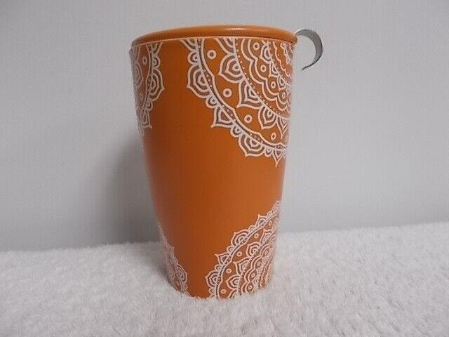Tea Forte Kati Steeping Cup With Infuser Porcelain Mug Chakra Terra Cotta