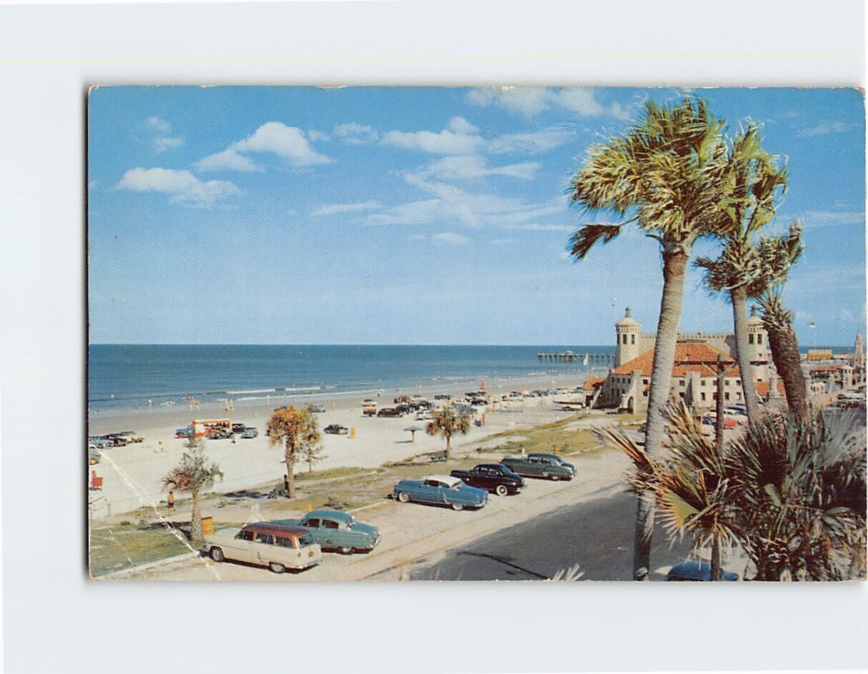 Postcard Beach Scene Daytona Beach Florida USA