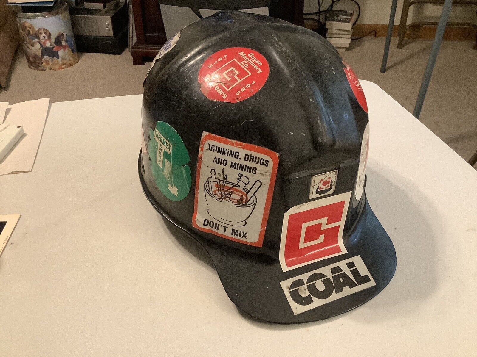 Vintage MSA Comfo-Cap Coal Miners Helmet Model ANSI Z89.1 1981 Stickers