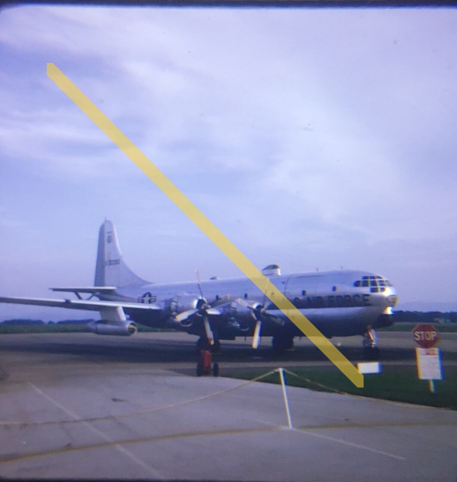 Vintage 1967 35mm Slide USAF Air Force Boeing C-97 Stratofreighter #22771