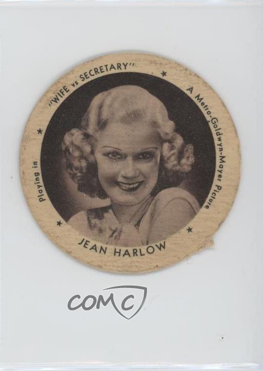 1936 Dixie Lids Supplee Ice Cream Tab Removed Jean Harlow 7xr