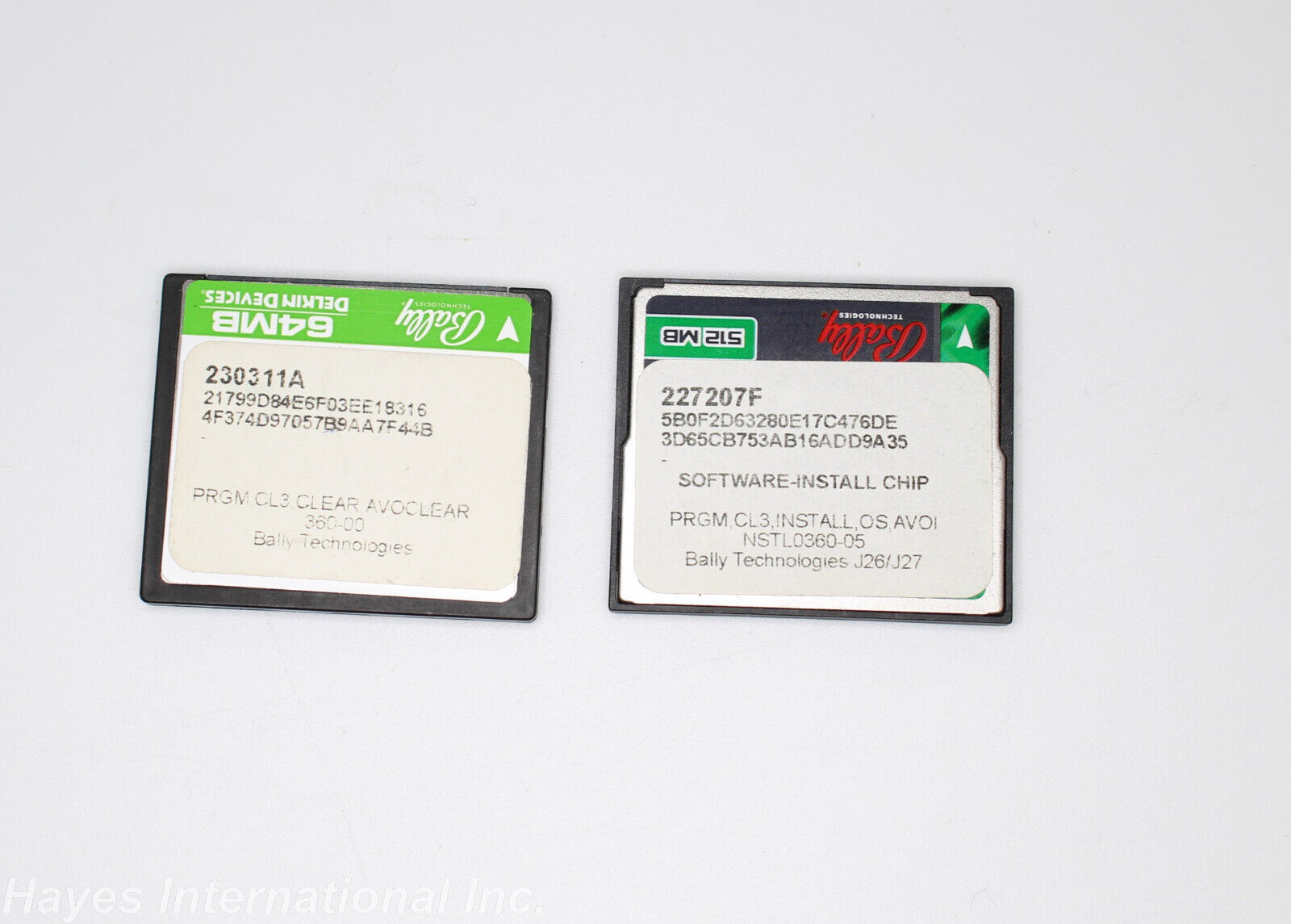 Bally Alpha Pro 230311A Clear and 227207F Install Cards