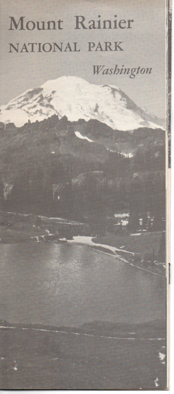 Mount Rainier National Park Washington WA  1960s Vtg Brochure 1A