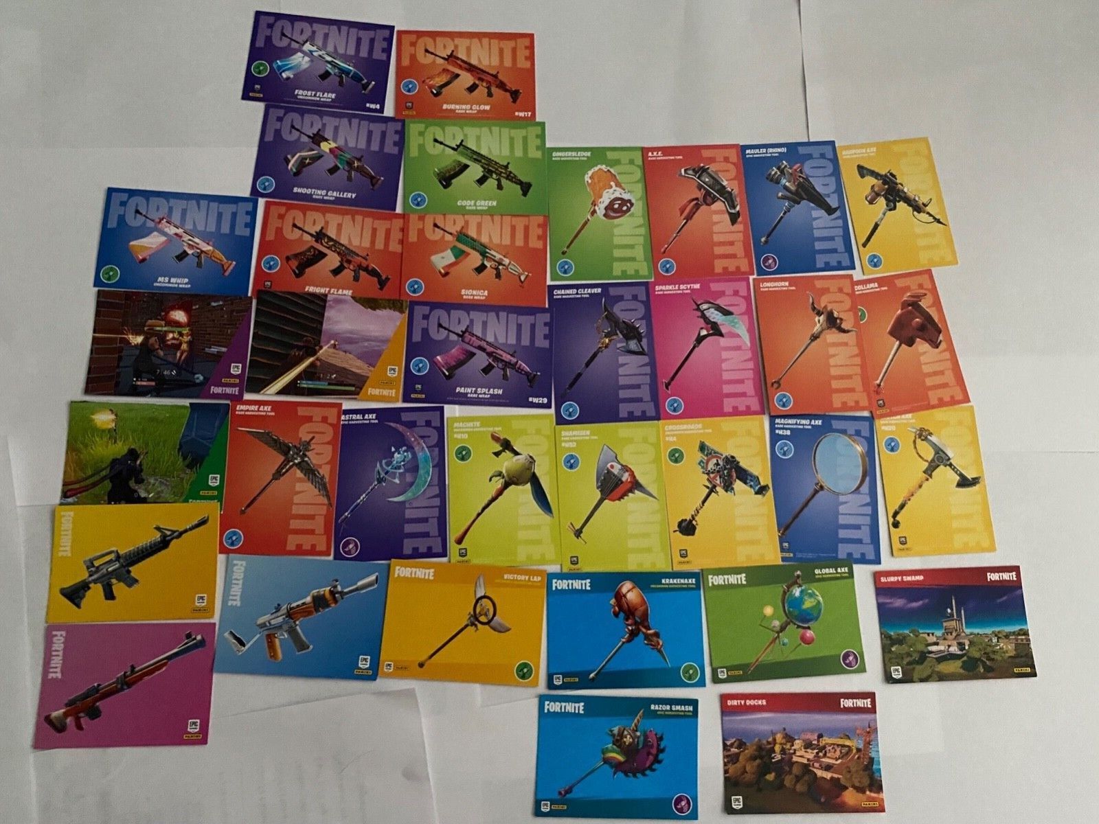 2019-2021 Fortnite trading cards - Mixed Lot: 35 Cards