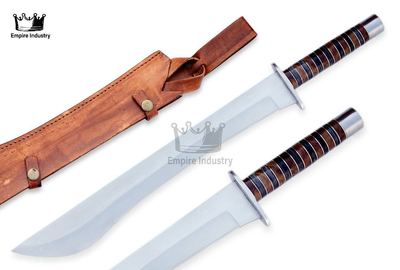 SK-126 Handmade High Carbon Steel Hunting Sword With Leather Sheath