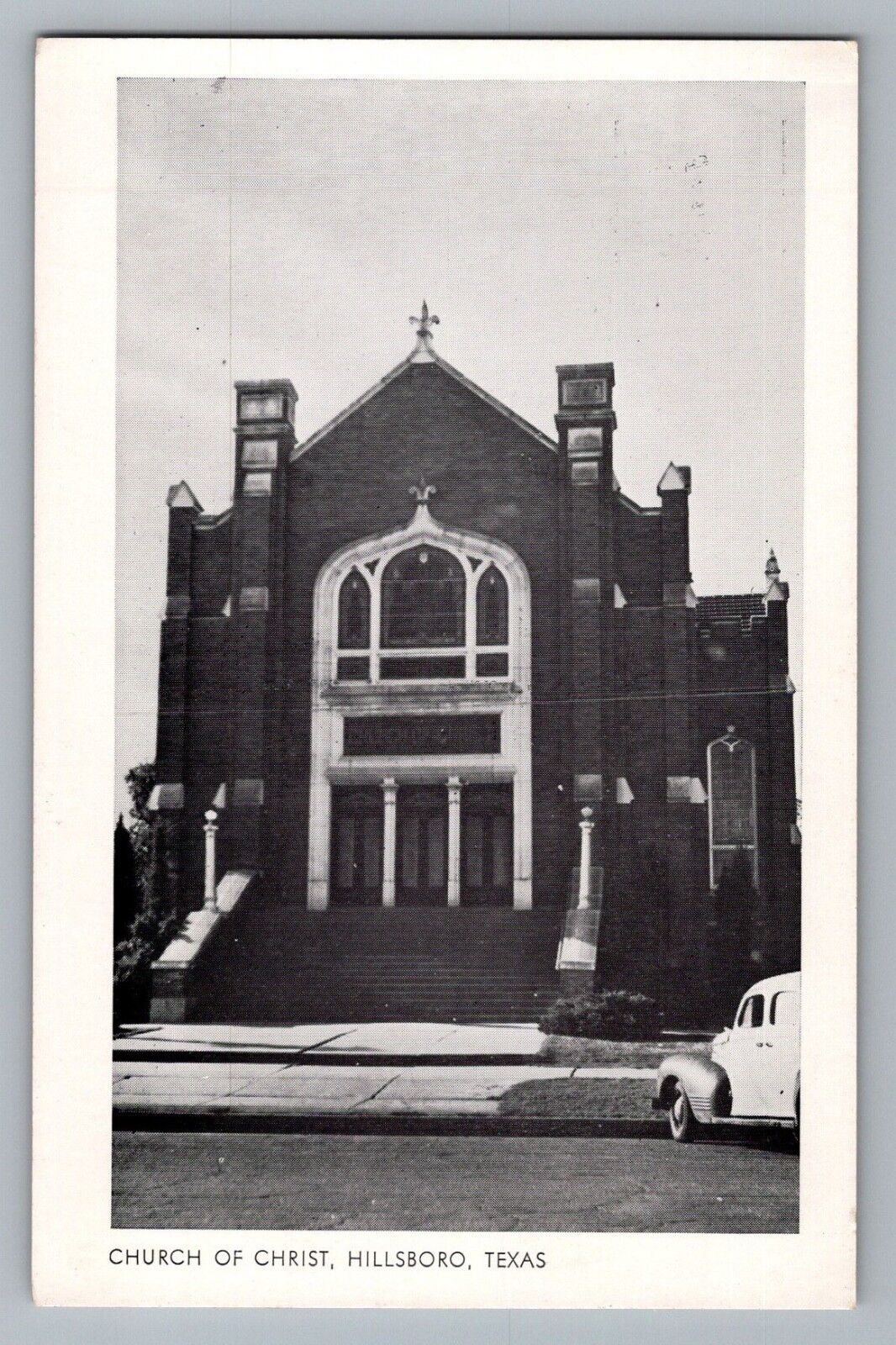 Hillsboro Texas TX Church Of Christ Postcard 1940s