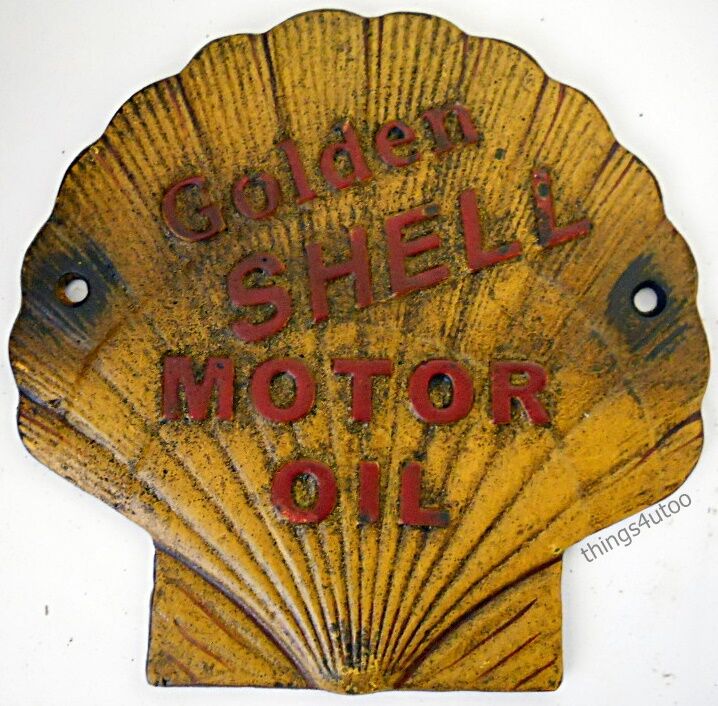 Shell Clam Motor Oil cast iron plaq sign 