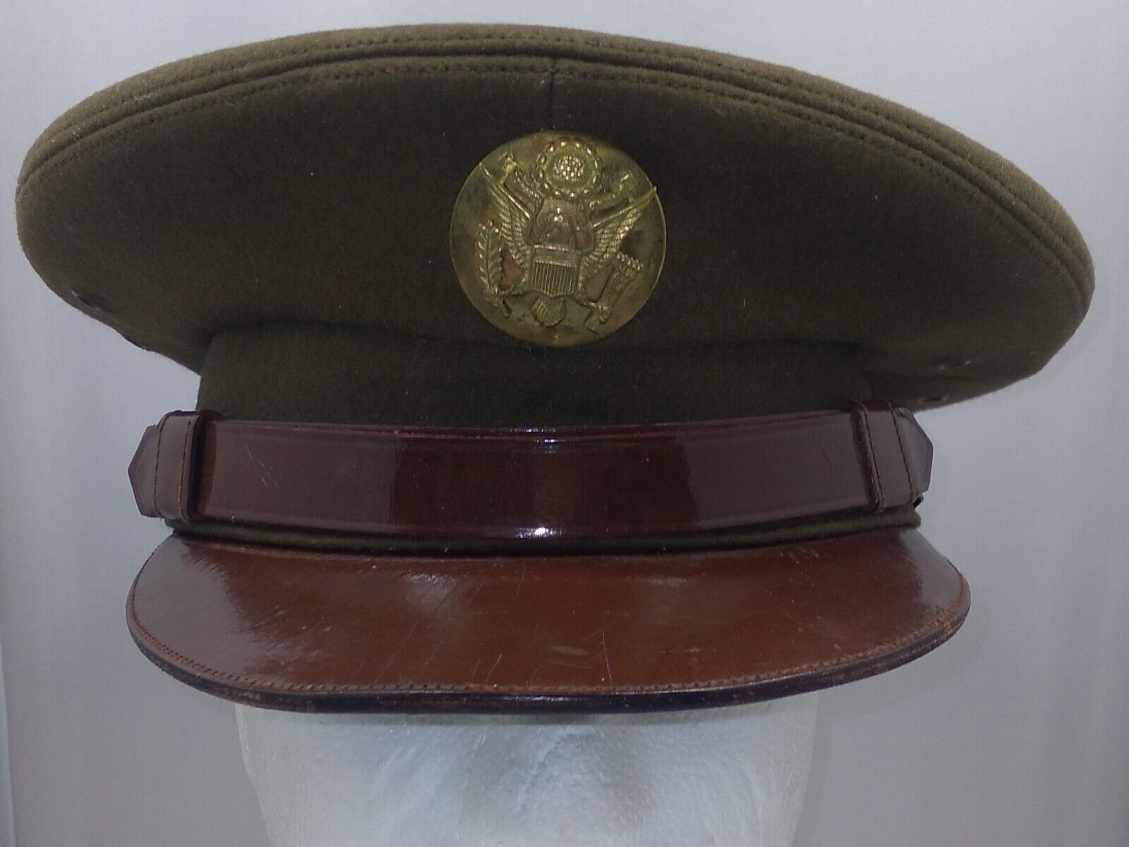 NAMED World War II Enlisted Service Hat WWII WW2