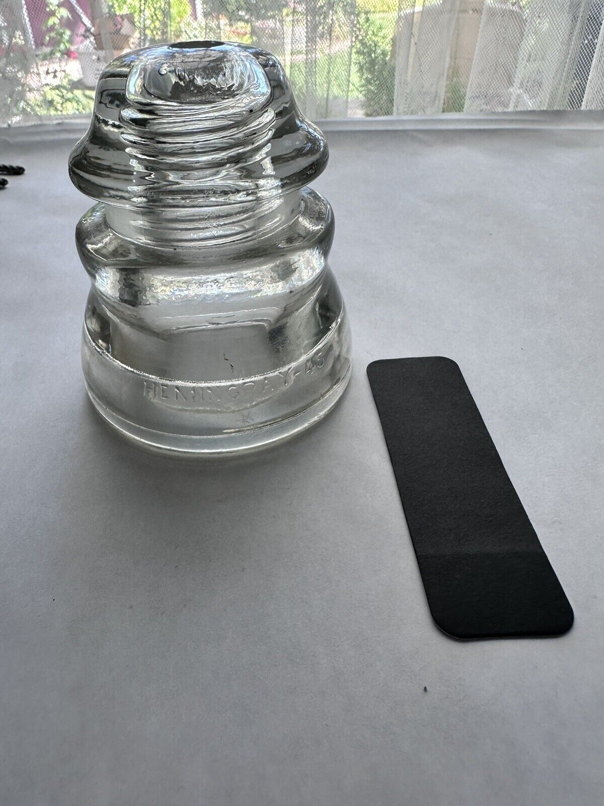 DIY Pre-Drilled Vintage HEMINGRAY-45 Clear Glass Insulator