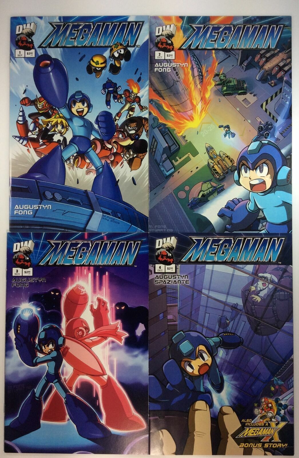 Dreamwave MEGAMAN 1-4 COMPLETE SET FIRST APPEARANCE OF MANY CHARACTERS