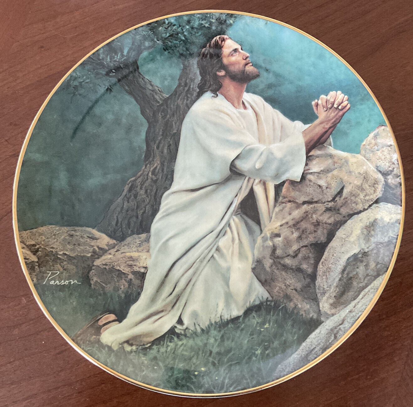 Prayer at Gethsemane, Danbury , Life of Christ collection, 8” Plate REDUCED 15%