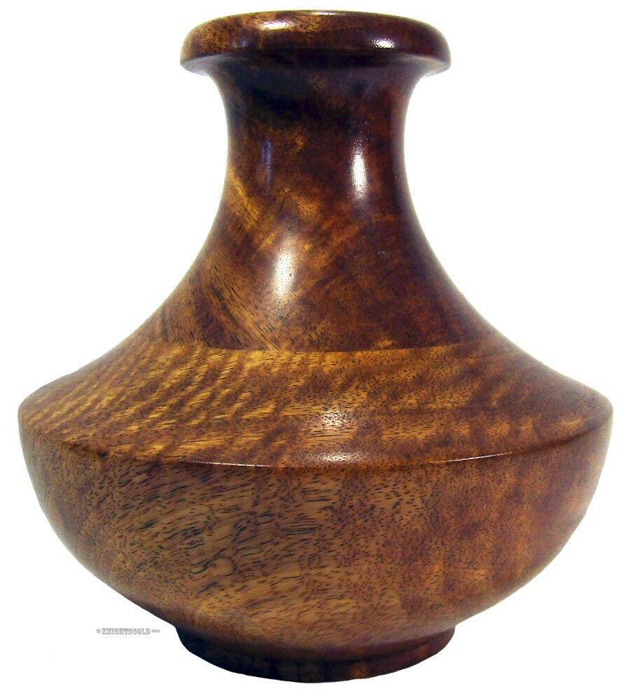 Australian Handcrafted Vase Turned Mango Wood Large 19 x 18 cm