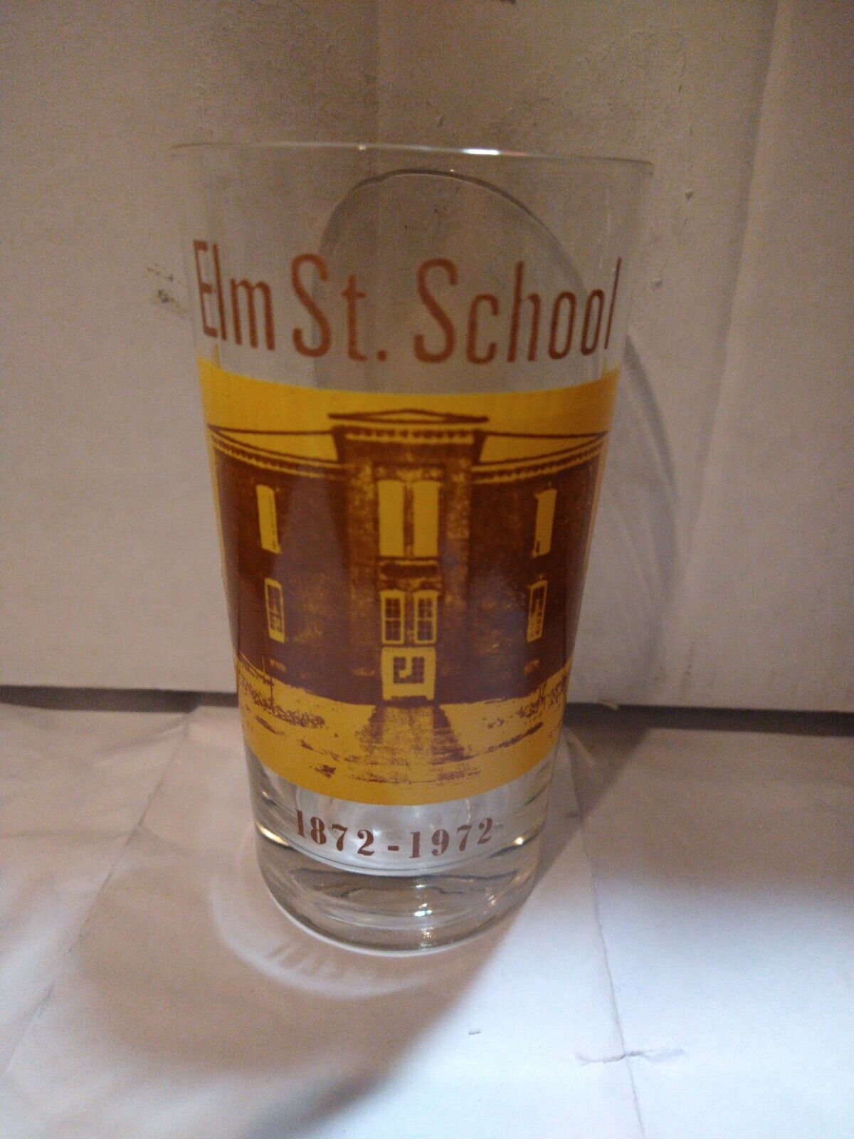 Titusville PA- Elm Street School 1872-1972 Drinking Glass
