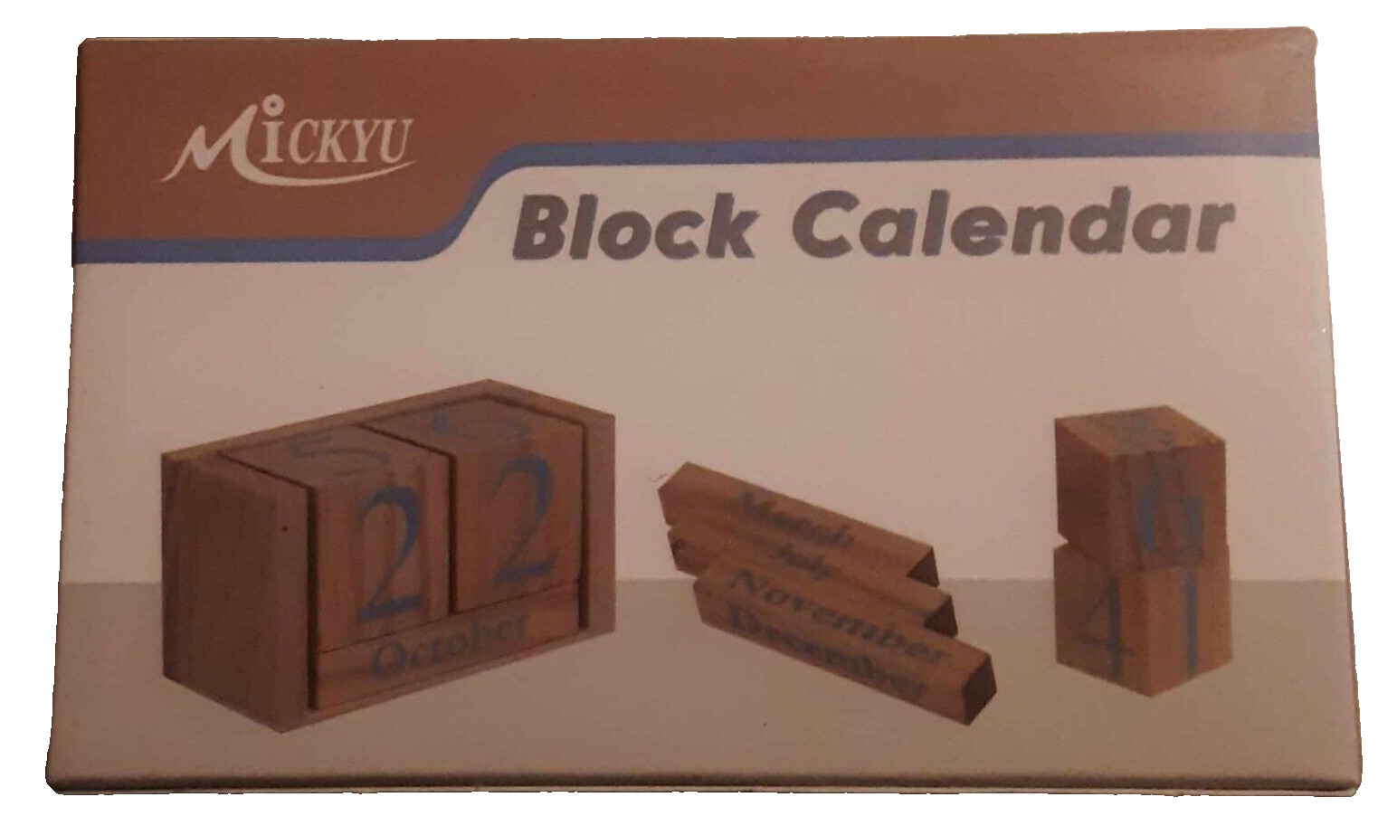 Block Calendar, Solid Wood, by Mickyu