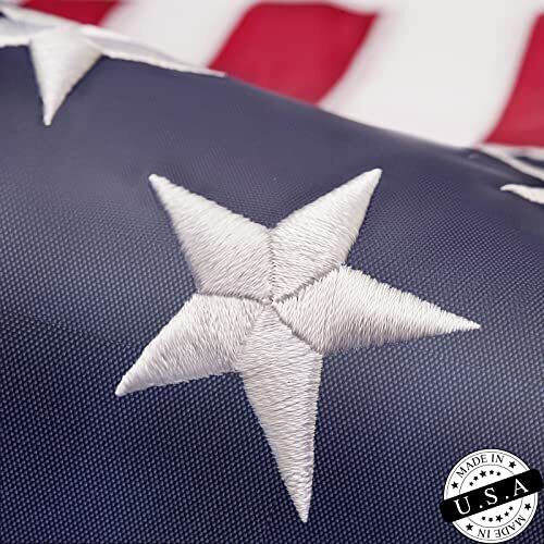 Bandera estadounidense de 3 x 5 pies con estrellas bordadas y rayas cosidas