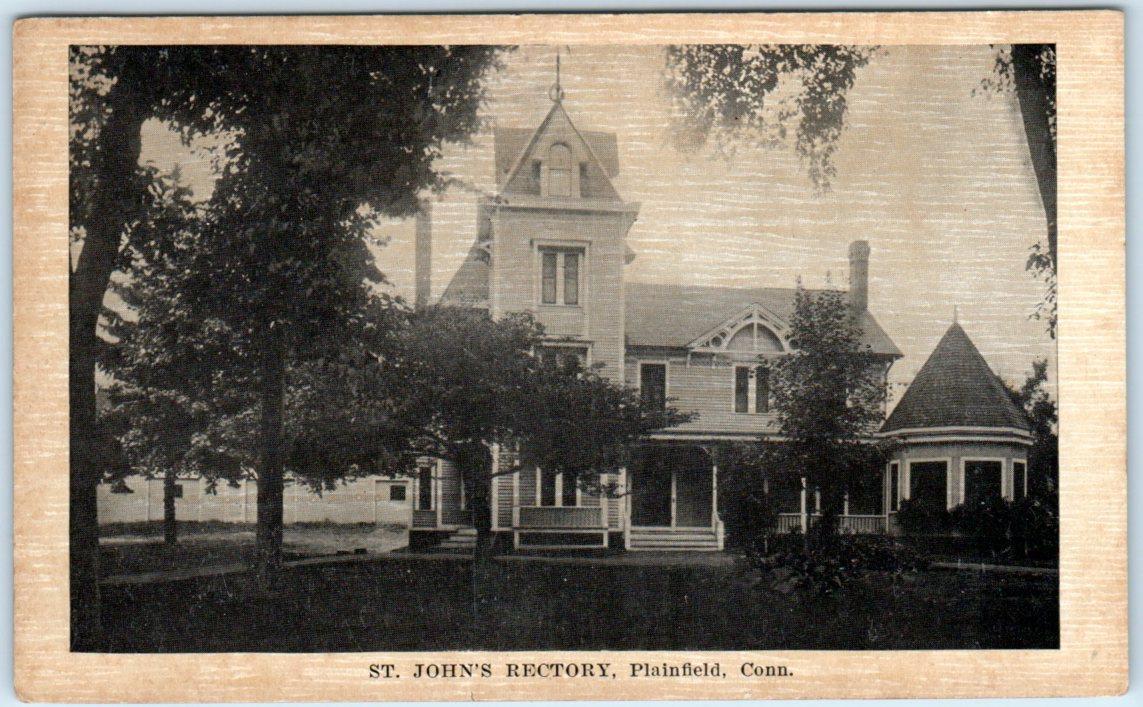 PLAINFIELD, Connecticut  CT   ST. JOHN\'S RECTORY  ca 1910s    Postcard
