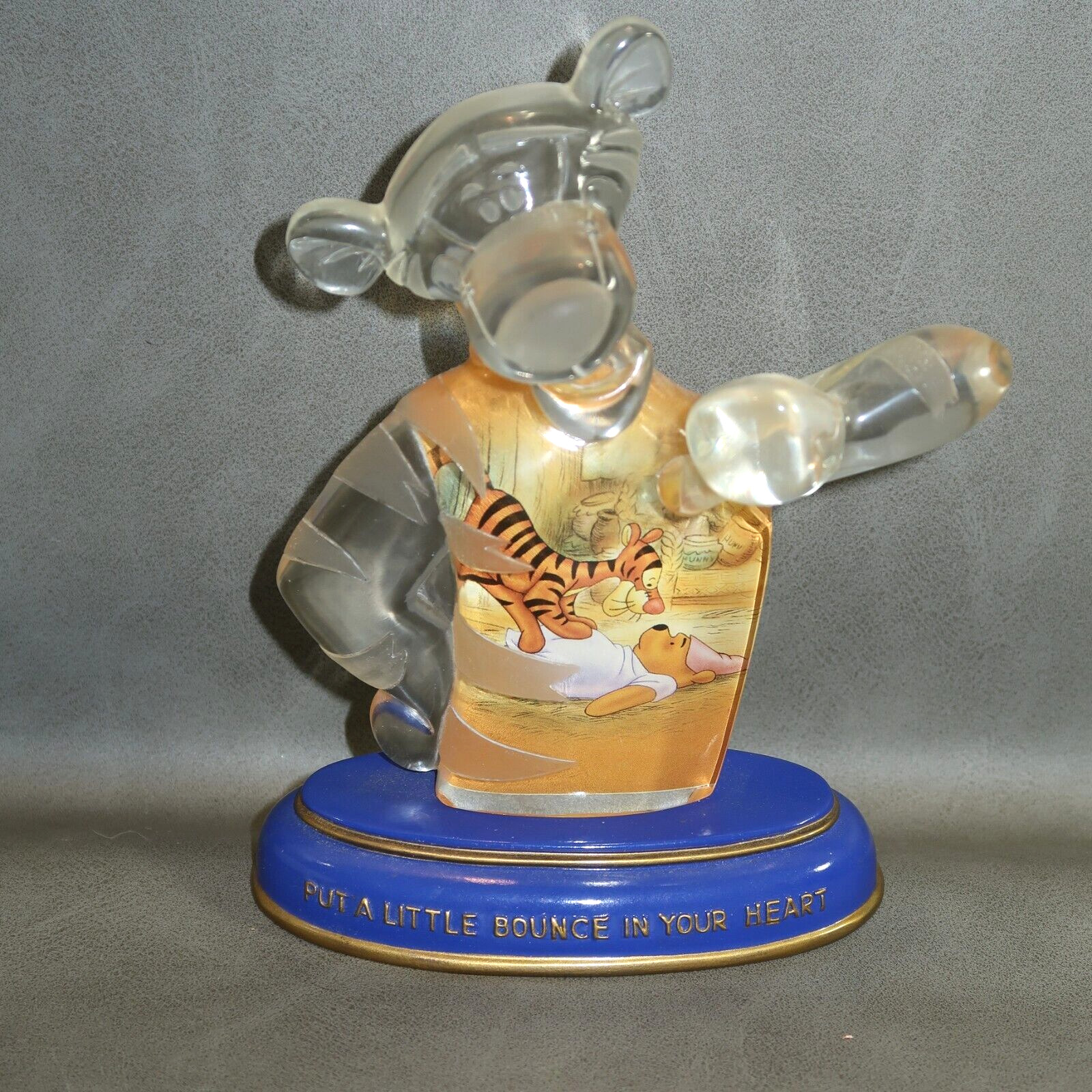 Tigger Pooh Disney Bradford Figurine PUT A LITTLE BOUNCE IN YOUR HEART Acrylic