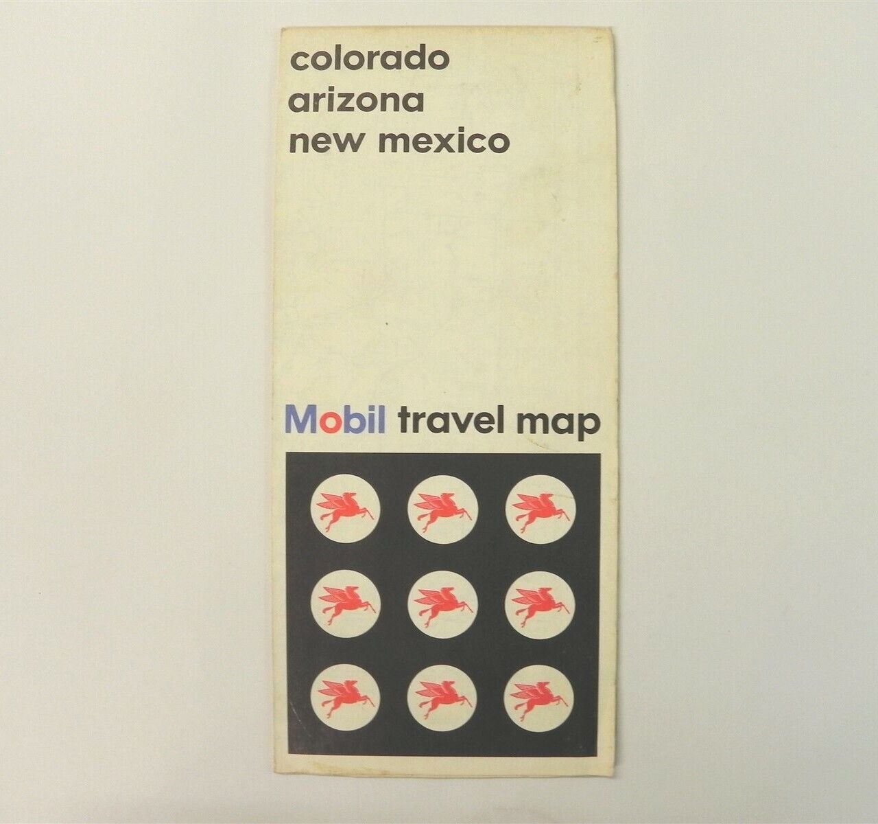 1966 COLORADO, ARIZONA, NEW MEXICO MOBIL TRAVEL MAP | MOBIL COMPANY *GOOD COND*