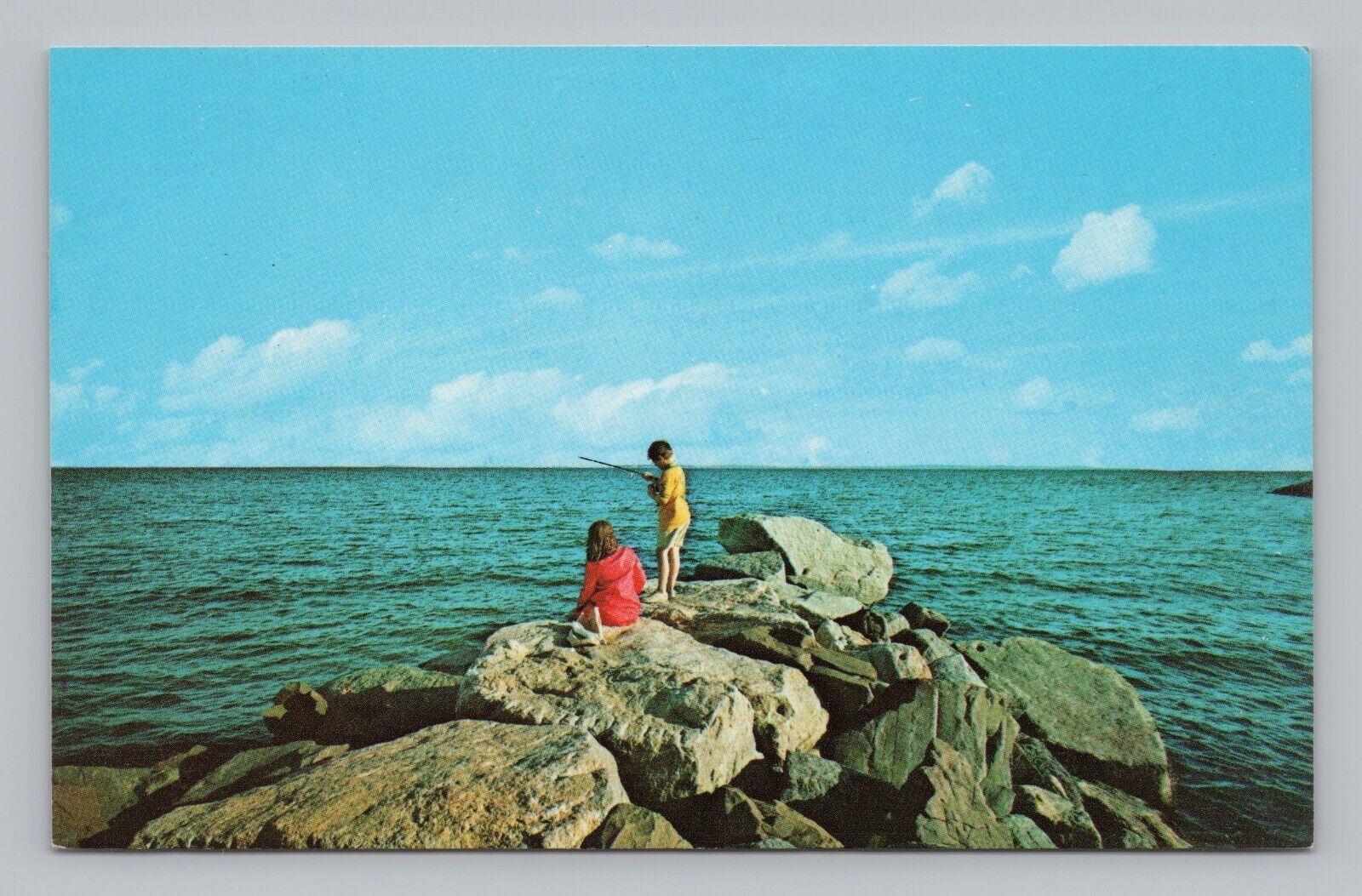 Postcard Fishing Cape Cod Massachusetts