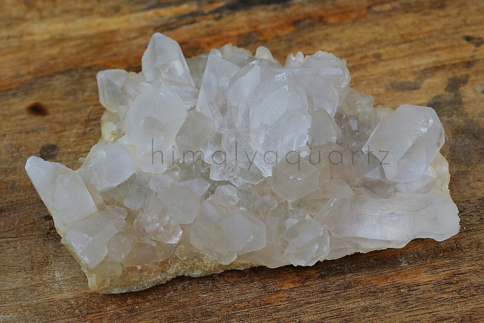 Pointed White Himalayan Samadhi Quartz with Yellow shade crystal 388 gm Specimen