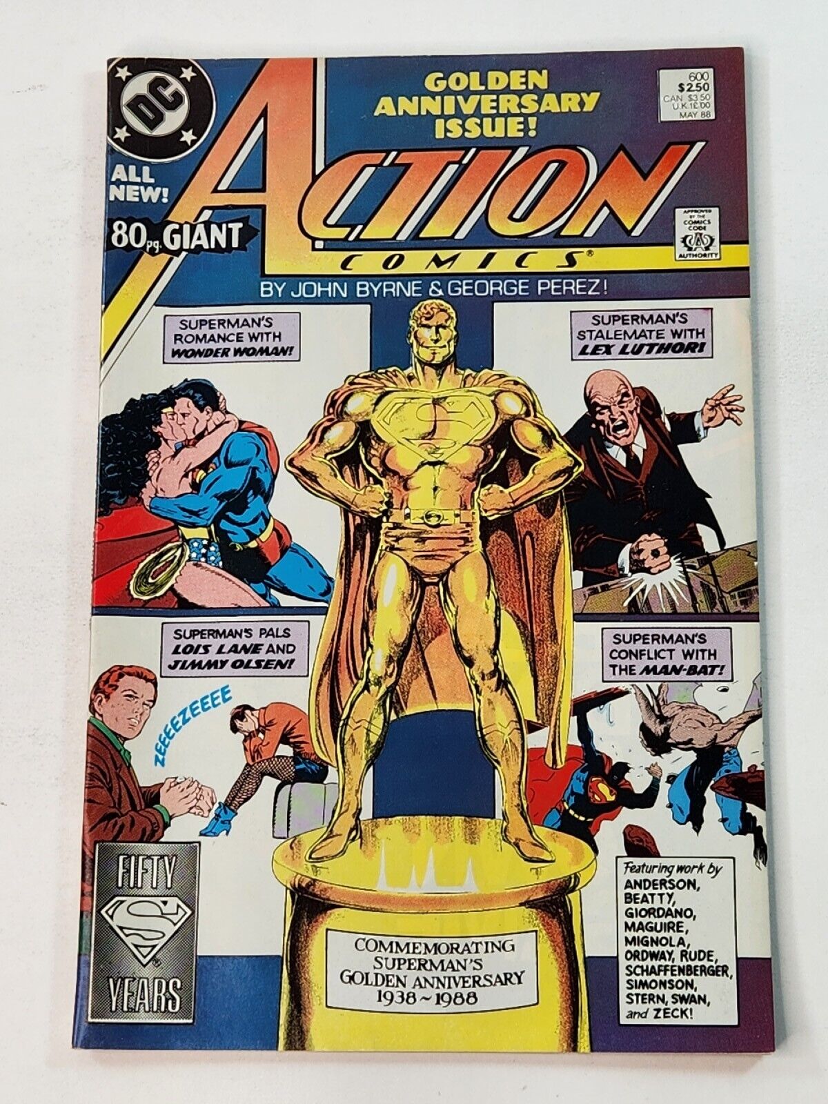Action Comics 600 DIRECT Anniversary Issue Superman\'s 50th Year DC Comics 1988