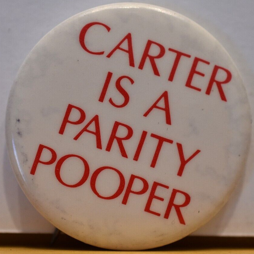 1979 Jim Carter Is A Parity Pooper American Agriculture Movement Strike USDA Pin