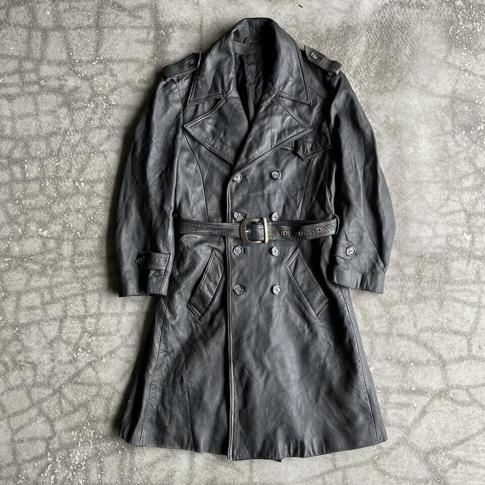 Rare WWII German Leather Trench Coat