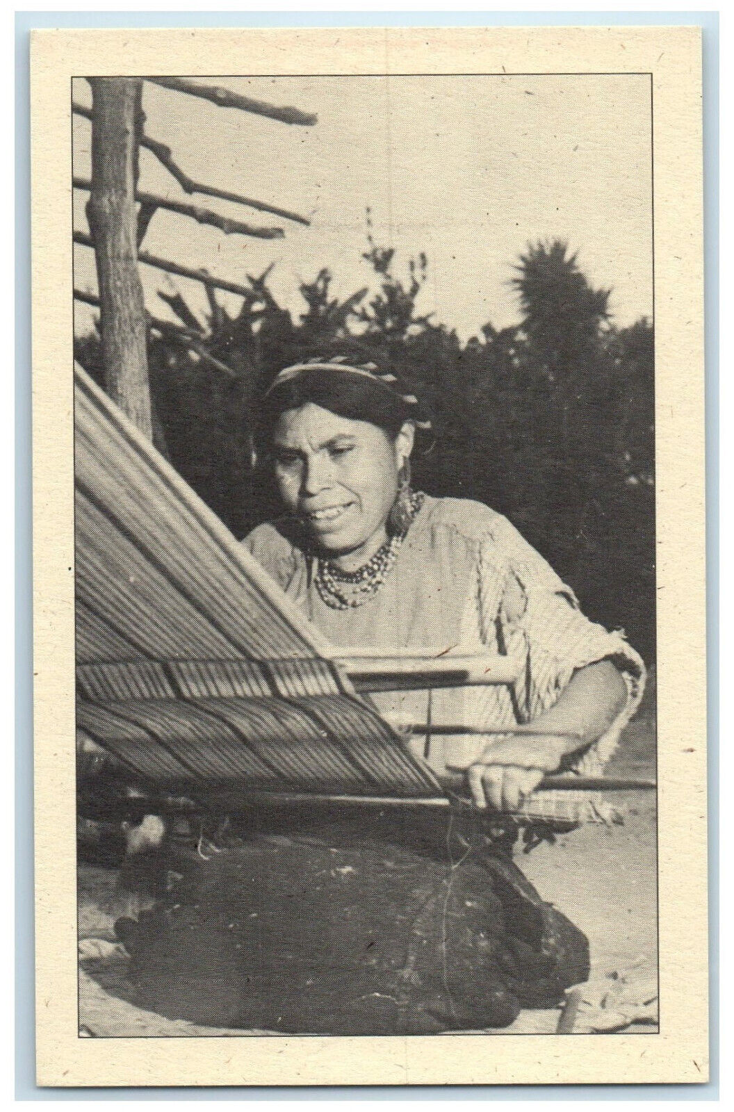 c1950\'s Weaver of San Antonio De Atitlan Guatemala Vintage Postcard