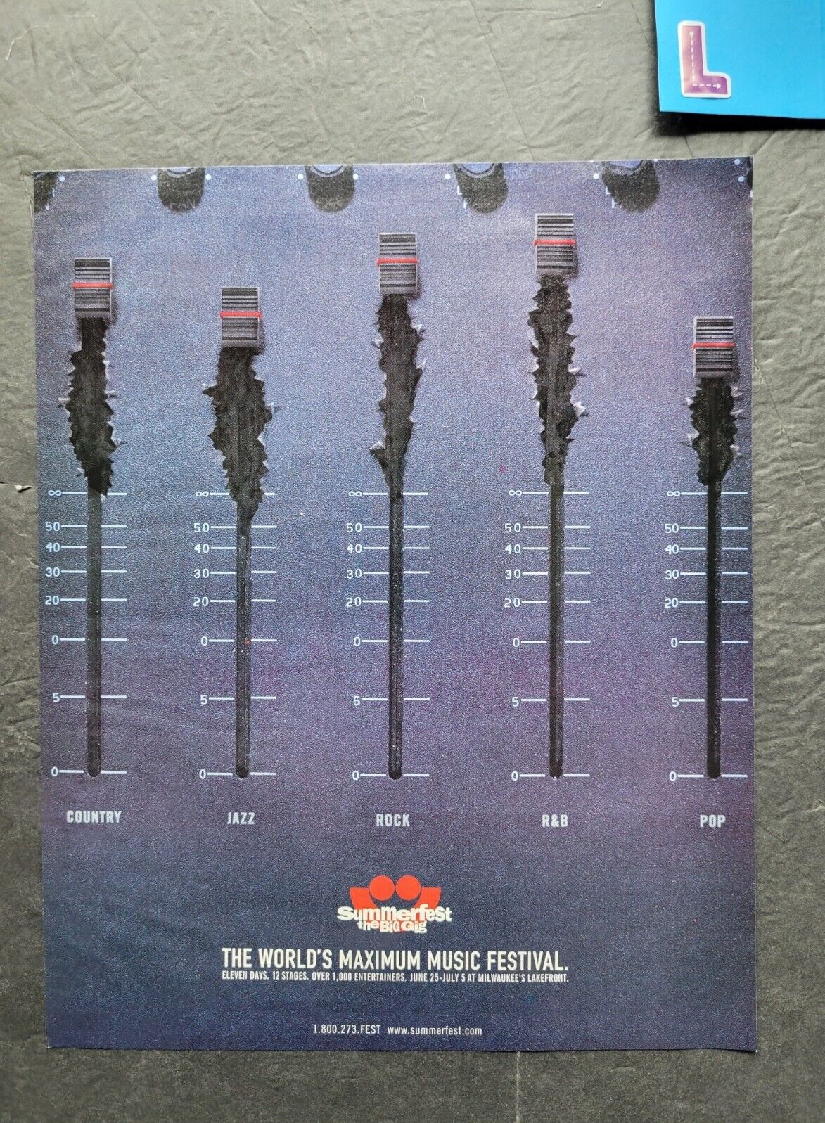 Milwaukee Summerfest Promo Print Advertisement Vintage 1998