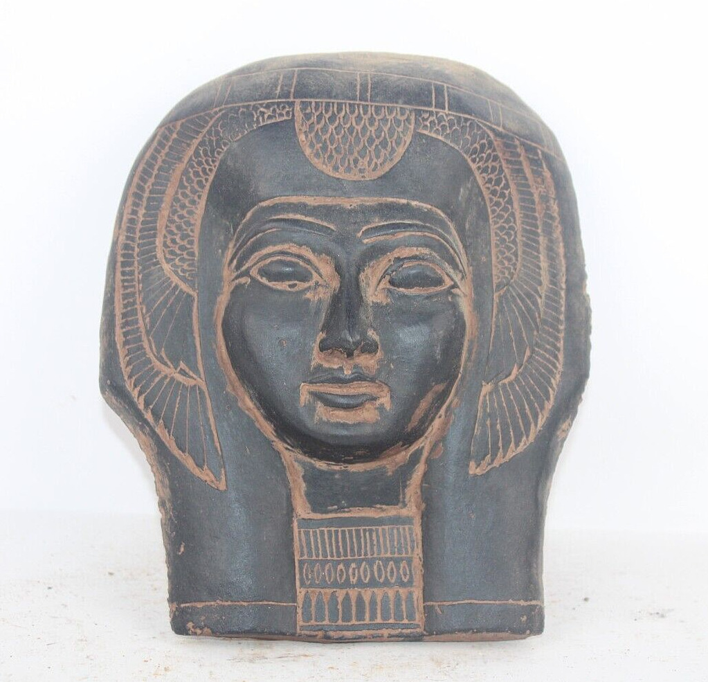 RARE ANCIENT EGYPTIAN ANTIQUE Queen NEFERTARI Mask Advisor Wife Of Ramses (BS)