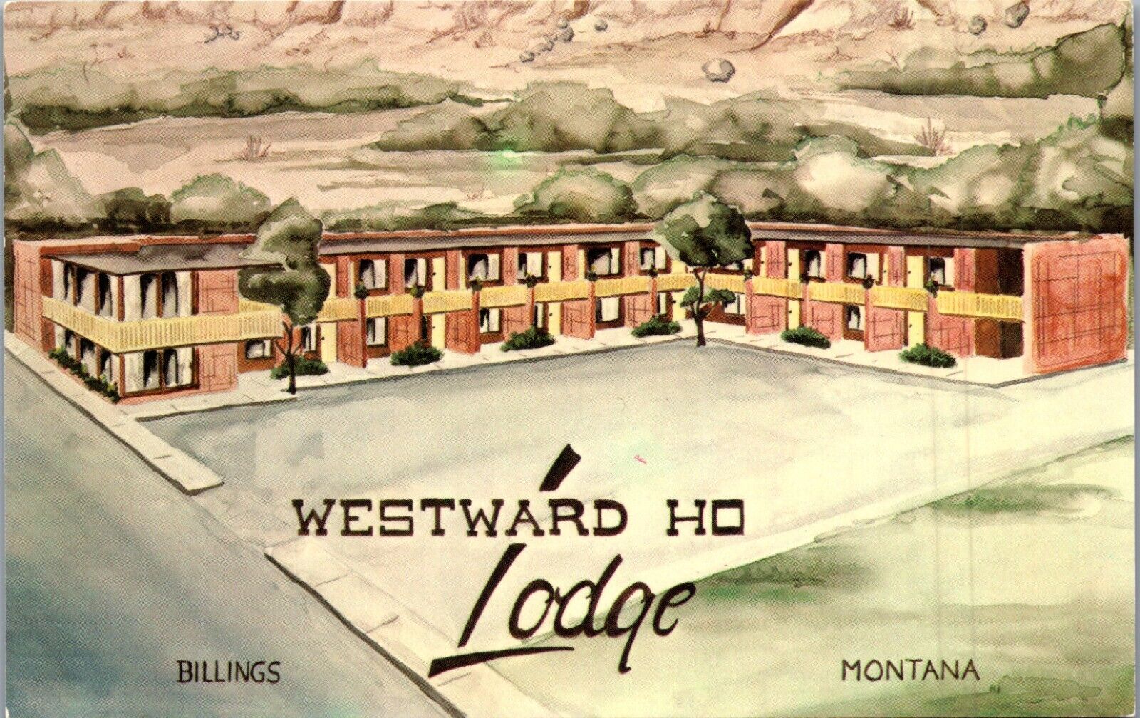 Westward Ho Lodge, Billings, Montana Postcard