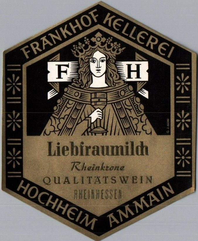 Lovely Frankhof Kellerei Liebfraumilch · Rheinhessen German Wine Label