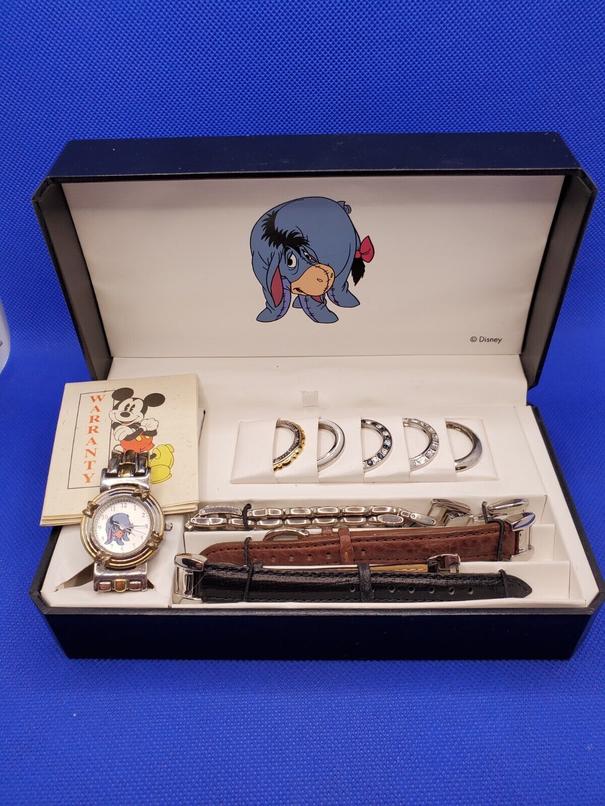 Walt Disney EEYORE Interchangeable Bezel and Watch Band Set with Box