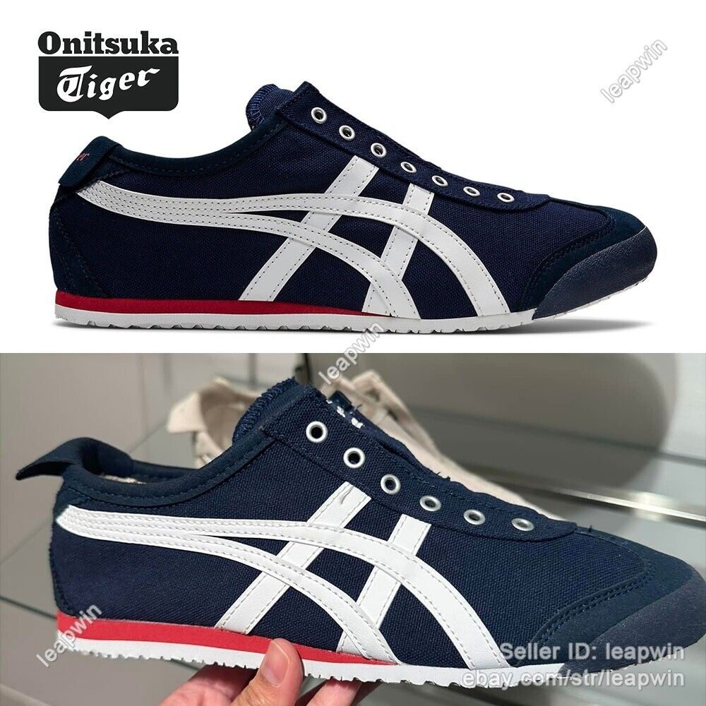 Onitsuka Tiger MEXICO 66 SLIP-ON Sneakers Navy Unisex Shoes for a Stylish Look