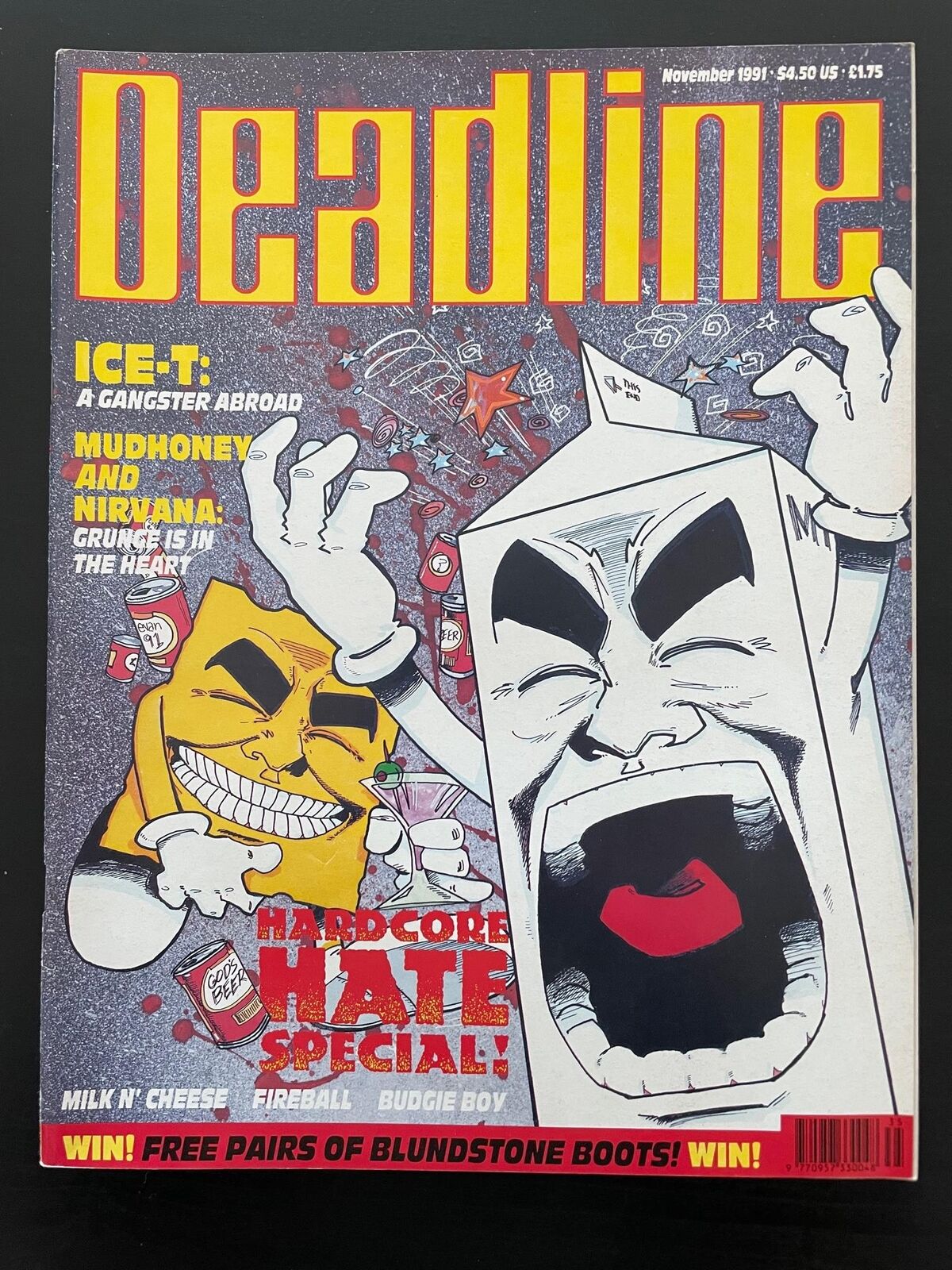 DEADLINE British Comic Magazine No.35 Nov 1991 Hardcore Hate Special Ice-T