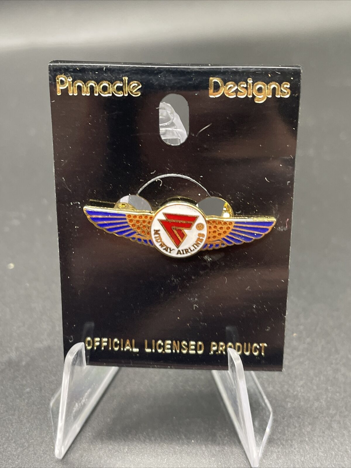 Vintage Midway Airlines Pins, Pinnacle Designs, Aircraft