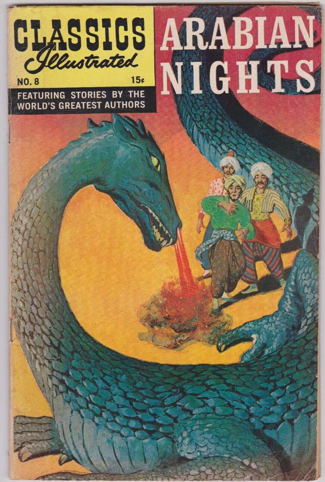 CLASSICS ILLUSTRATED # 8 THE ARABIAN NIGHTS  HRN: 164  NEW COVER   GILBERTON CO.