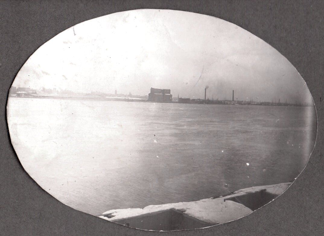 VINTAGE 1901 DETROIT MICHIGAN WINDSOR ONTARIO CITY VIEW DETROIT RIVER OLD PHOTO