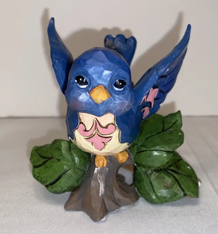 Jim Shore Heartwood Creek Bluebird Of Happiness Floral Bird Figurine  #4056964