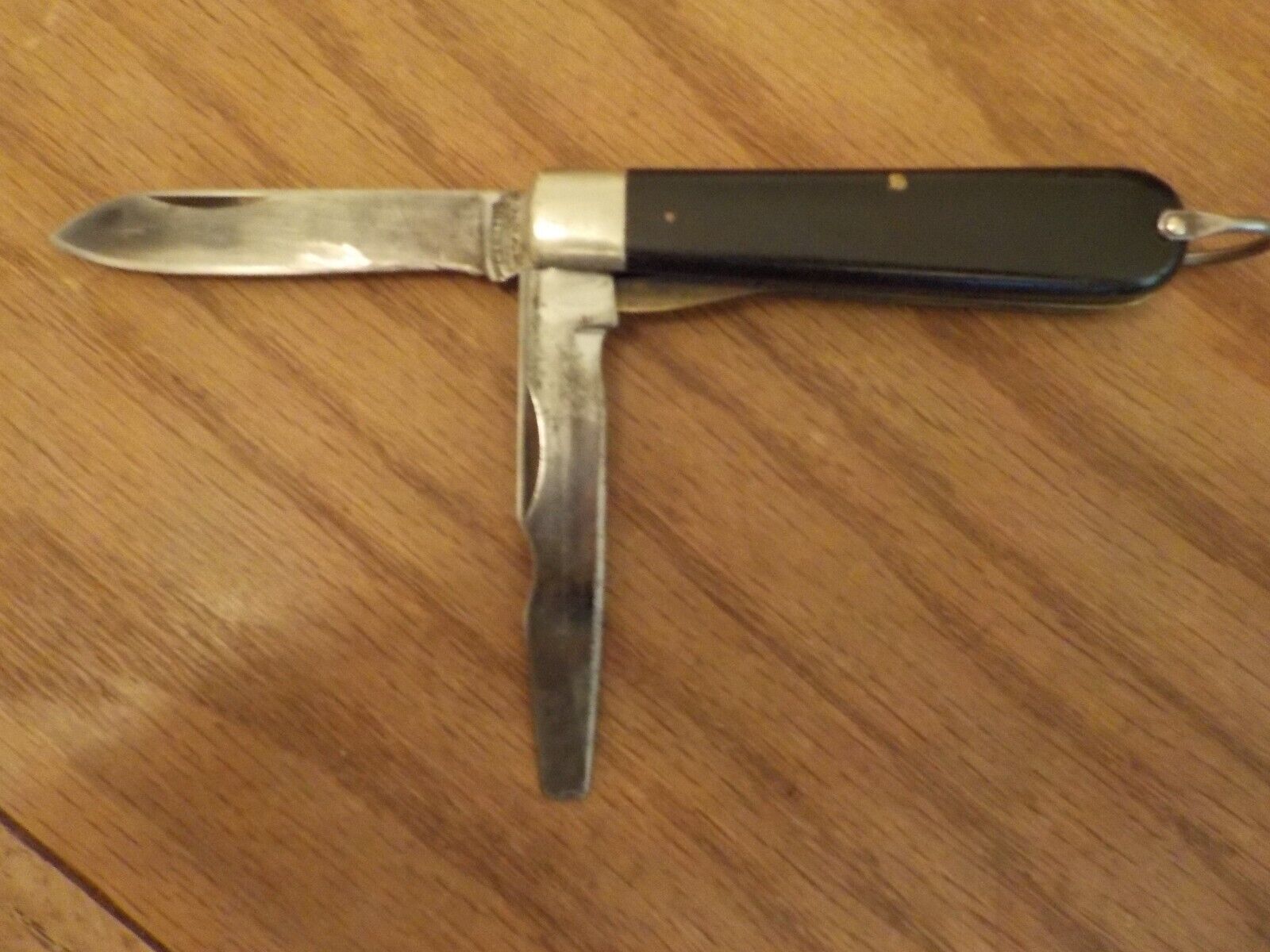 Vintage Camillus NEW YORK USA Electricians Lineman Pocket Knife 2 Blade black